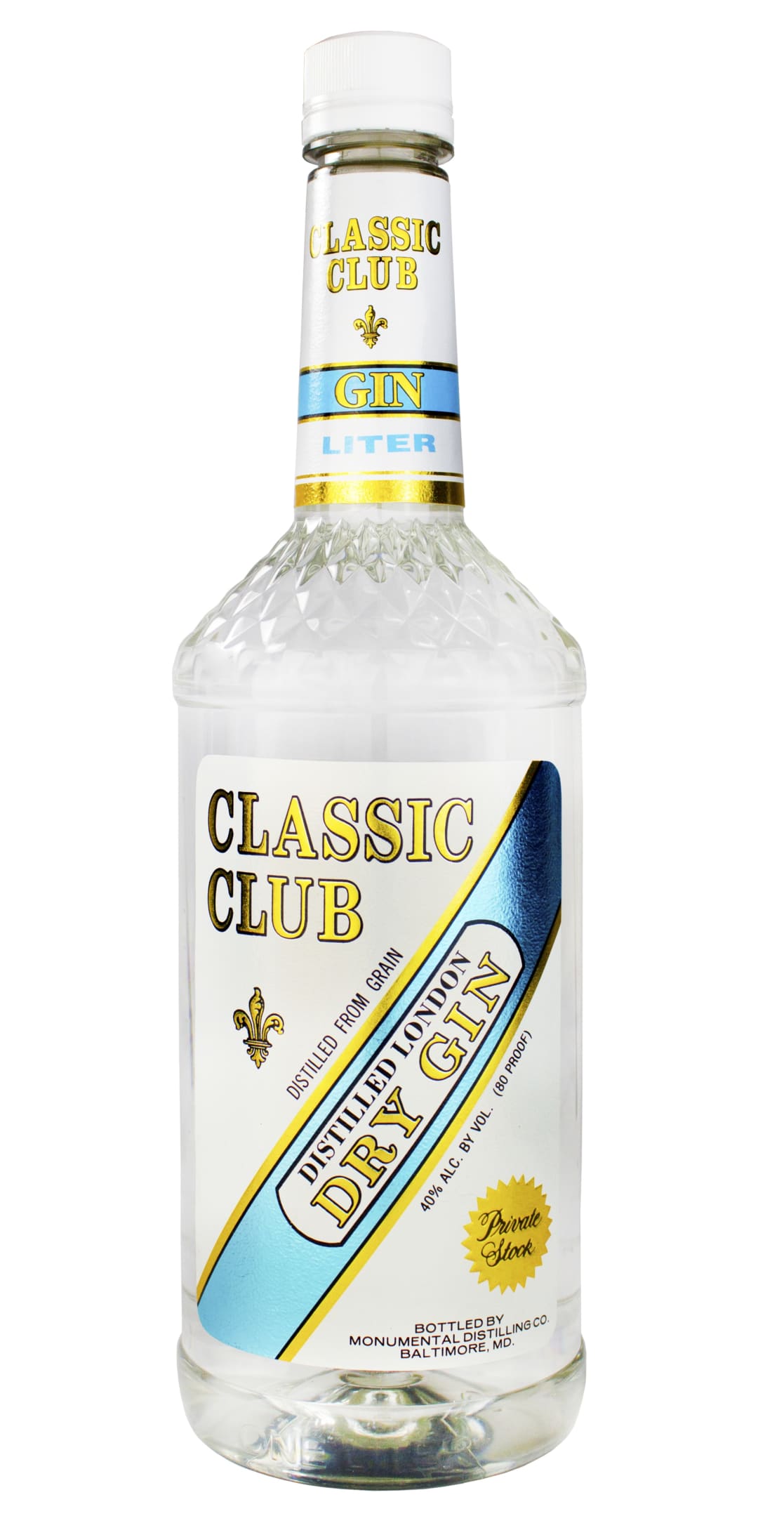 Classic Club Dry Gin 1l 80 Proof