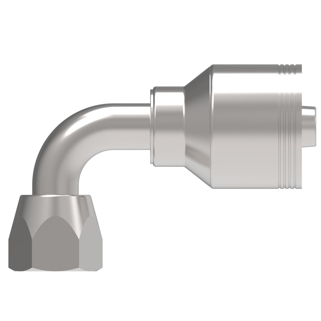 Aeroquip 1/2" Female JIC 90 Degree x 1/2" 4 Wire Hydraulic Hose Fitting