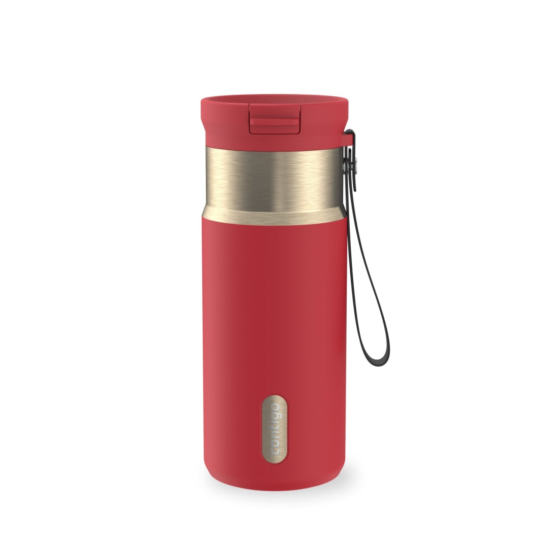 Contigo SnapSeal™ 16 oz Leakproof Stainless Steel Water Bottle with Carrying Strap