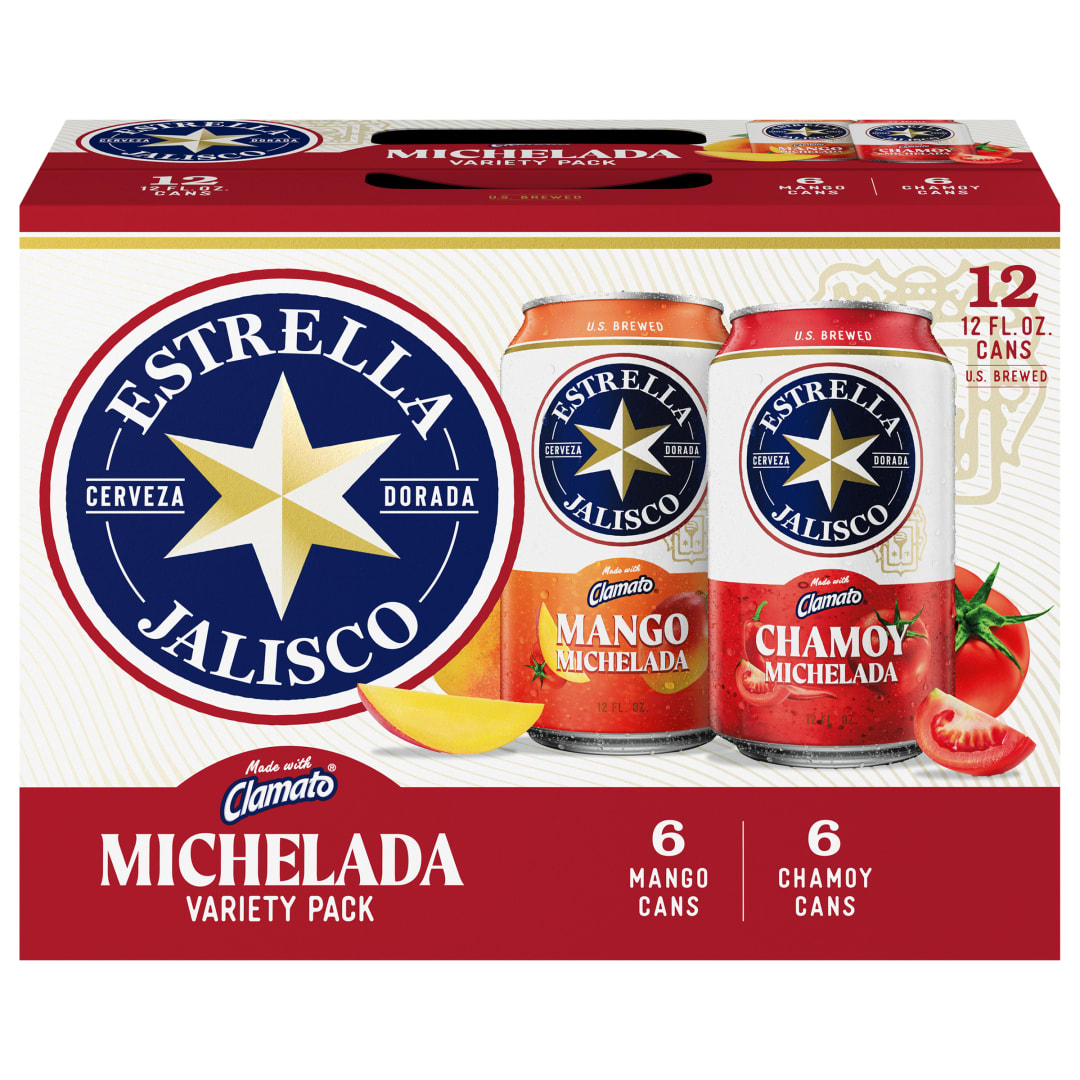 Estrella Jalisco Michelada Beer Variety Pack 12 - 12 fl oz Cans 3.5% ABV