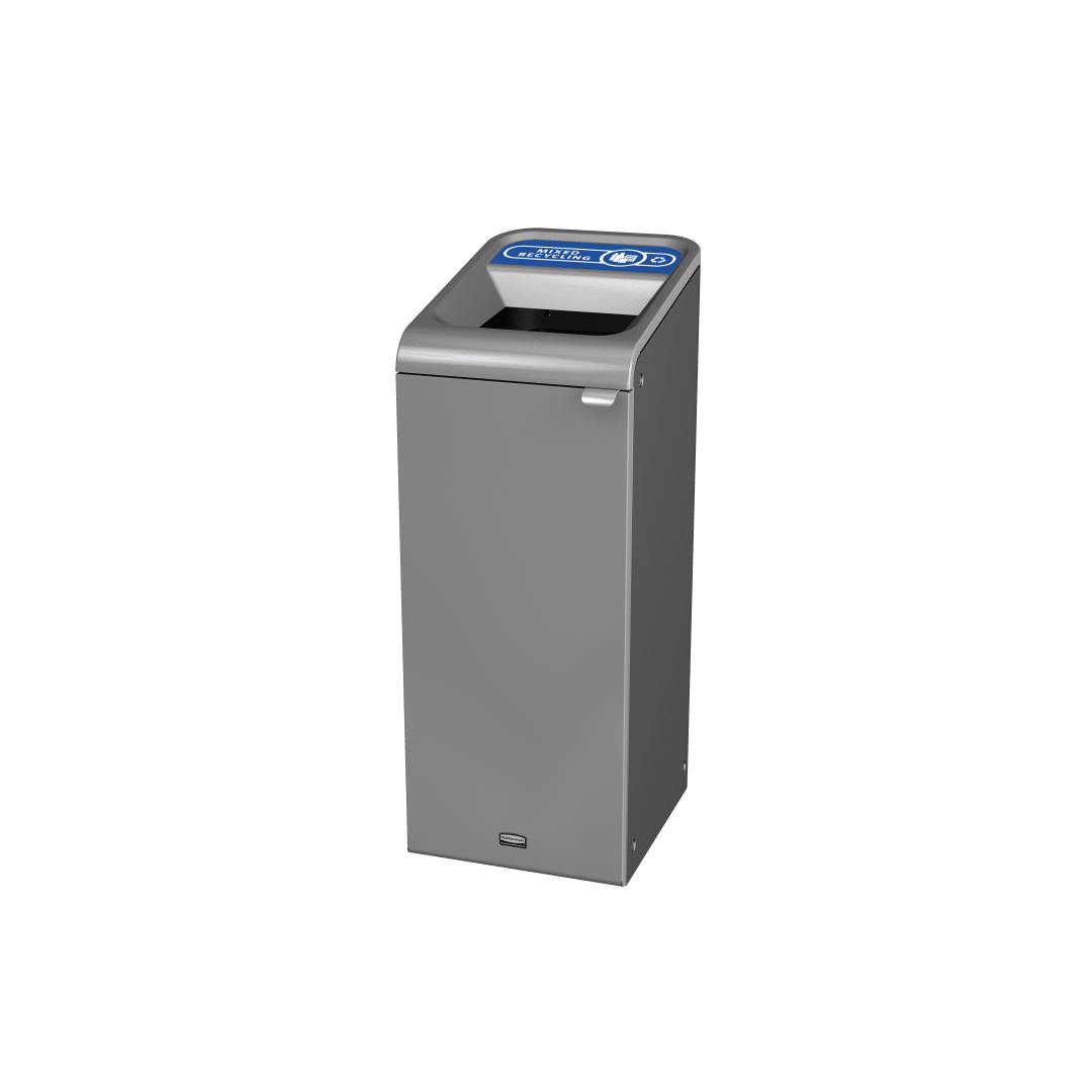 Rubbermaid Commercial Products Configure™ 15 Gal 1-Stream Mixed Recycling Trash Can, Grey Stenni