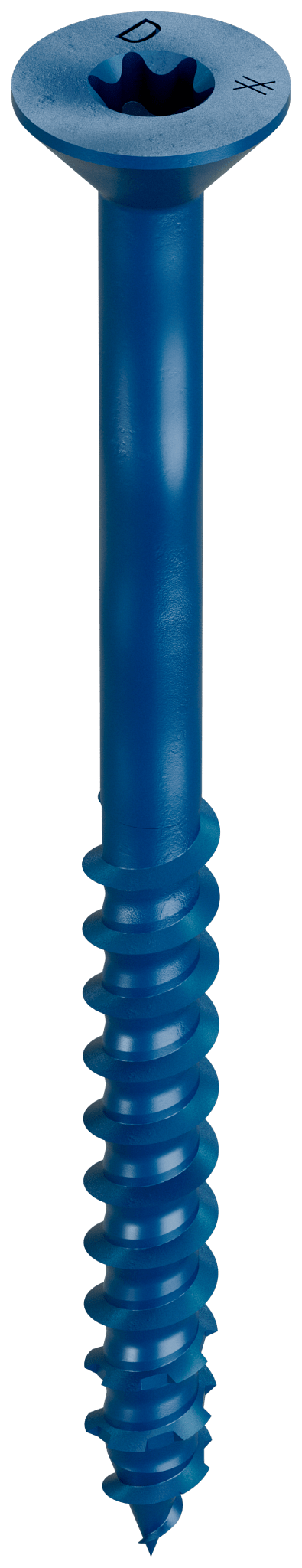 Simpson Strong-Tie TNT25314TF Titen Turbo™ — 1/4 in. x 3-1/4 in. 6-Lobe Flat-Head Concrete and Masonry Screw, Blue (100-Qty) (Pack of 360)