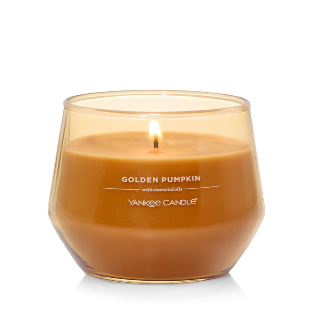 Yankee Candle Golden Pumpkin Studio Home Decor Scented Candles, 10 oz
