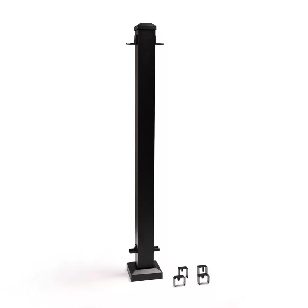 2.5-in x 2.5-in x 37-in Trex® Select™ Aluminum Rail Line Post in Charcoal Black