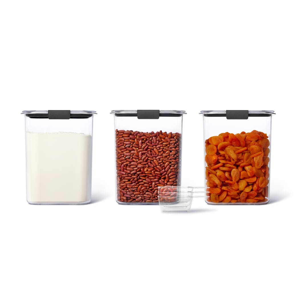 Rubbermaid® Brilliance® Pantry 3 Piece Set, Clear and Airtight Food and Pantry Storage Containers