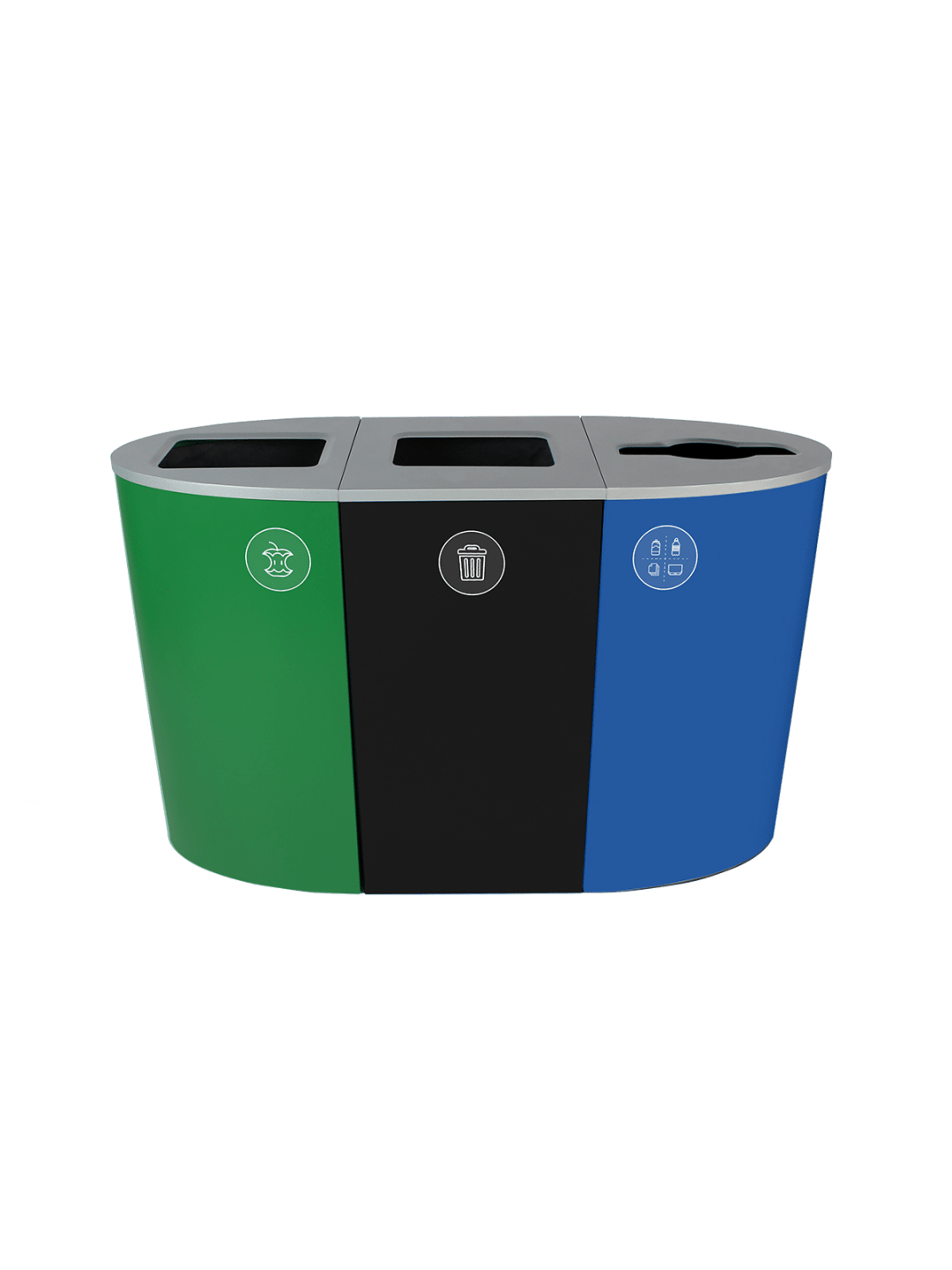  SPECTRUM [CU16-001801] - Triple - Kit - Organics-Waste-Mixed Recyclables - Full-Full-Mixed - Dark Green-Black-Blue
