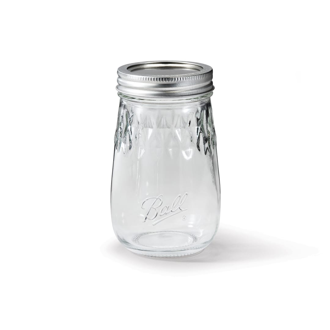 Ball® Flute Mason Jars with Mason Jar Lids, 16 oz, 4 pack