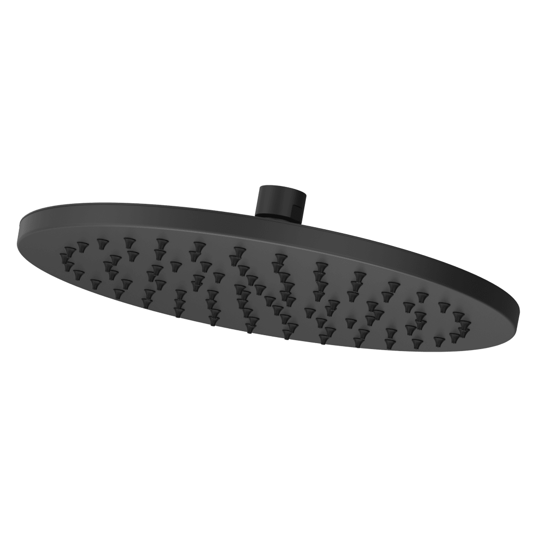 Modern Round 10 in. Raincan Showerhead in Matte Black