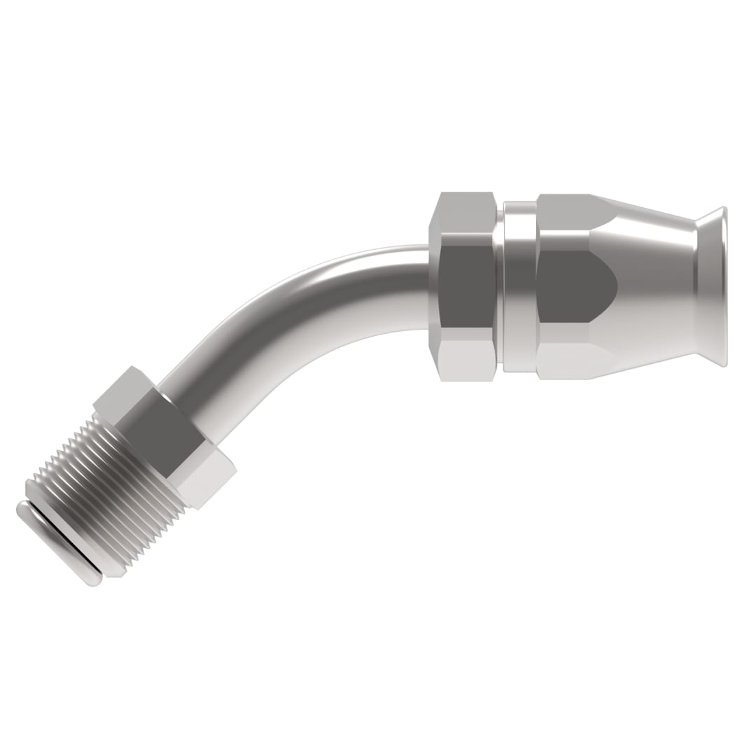 Aeroquip 5/8 Male Inv Flare 45d X 5/8 Teflon Hose