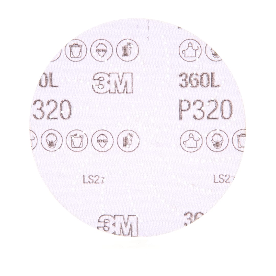 3M™ Hookit™ Clean Sanding Disc 360L, 01707, 5 in P320, Die 500LG