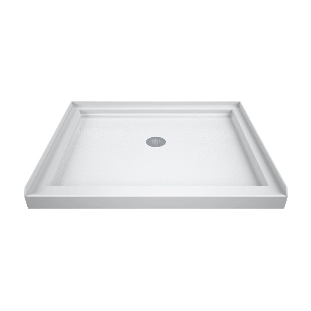 DreamLine SlimLine 32 inch D x 32 inch W x 2 3/4 inch H Center Drain Single Threshold Shower Base in White