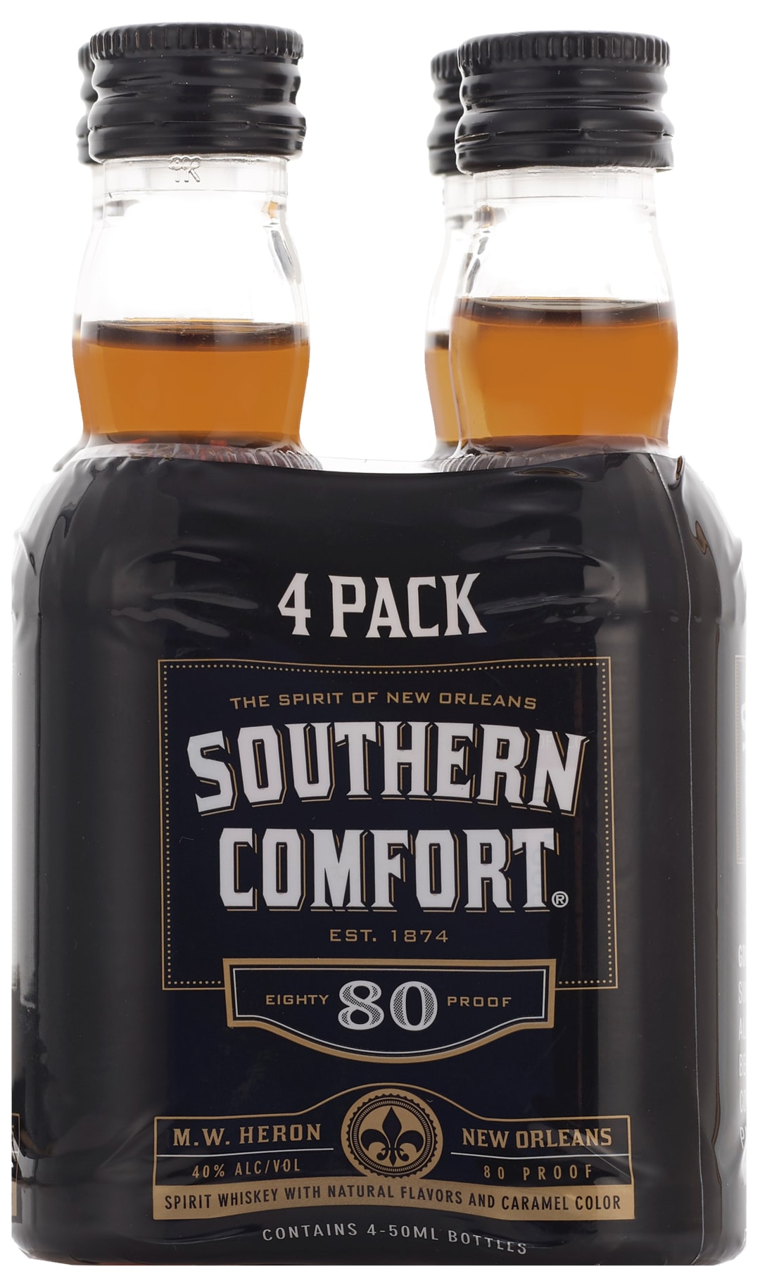 Southern Comfort Black Whiskey 4 Pack 50ml Bottles 80 Proof