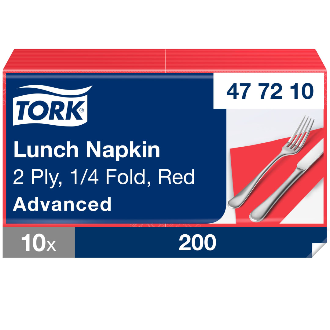 Tork Red Lunch Napkin