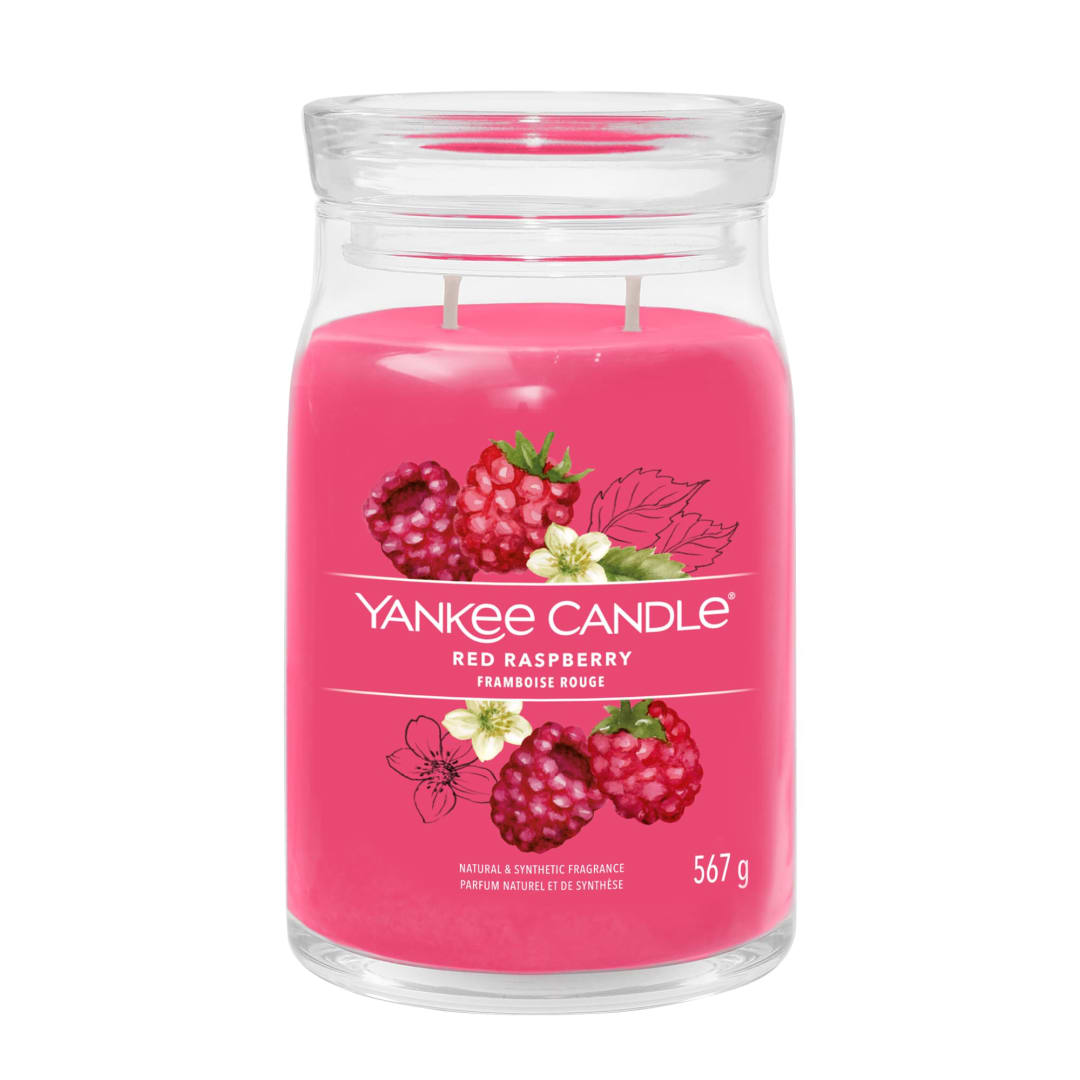 Yankee Candle® Signature Scented Candle | Red Raspberry Large Jar Candle with Double Wicks | Soy Wax Blend
