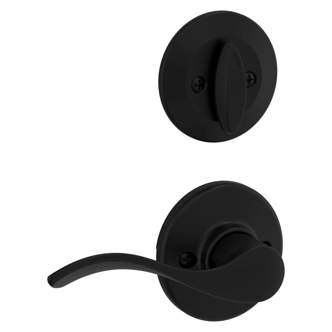 604 Single Cylinder Interior Pack w/ Balboa Right-Handed Lever for Kwikset Series Handlesets in Matte Black