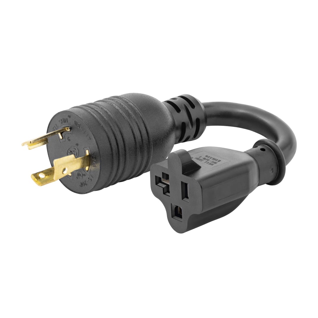 NEMA L5-20P to NEMA 5-20R - Heavy-Duty, 20A, 125V, 12 AWG, 6