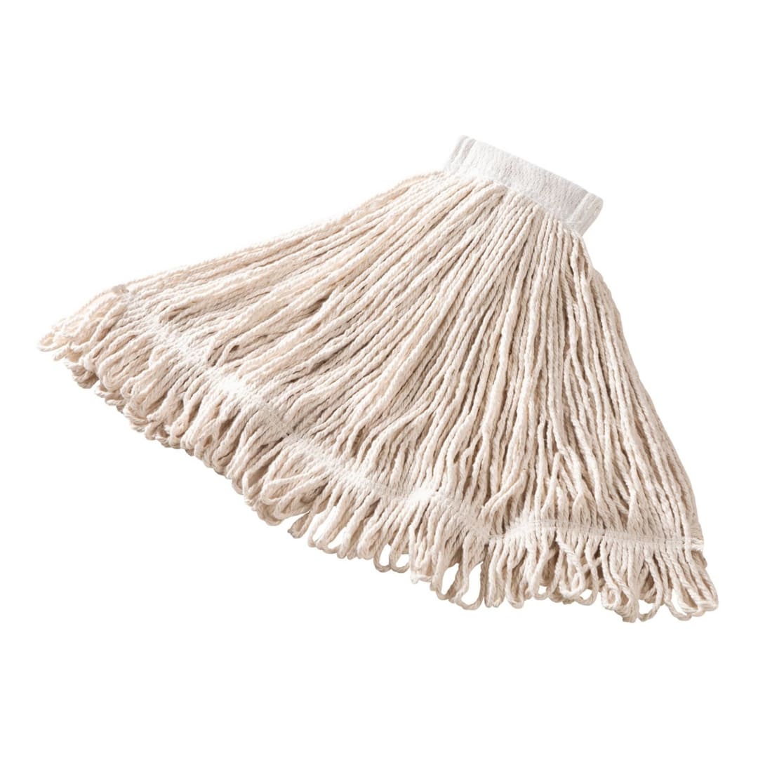 24 OZ Super Stitch® Cotton Wet Mop, 5" Headband, White