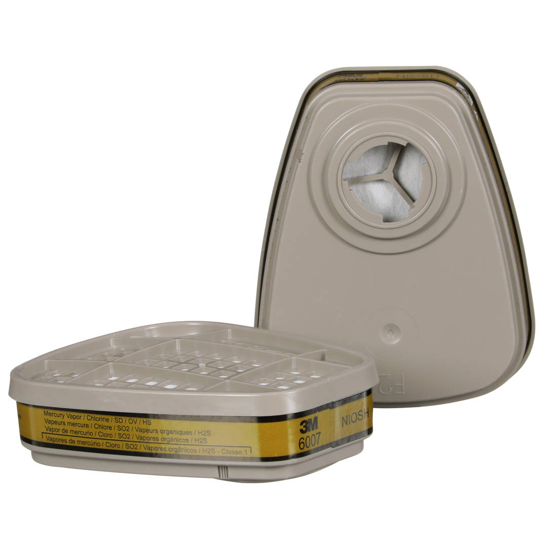 Cartucho de Vapor de Mercúrio/Vapor Orgânico/Gás Ácido 3M™ 6007, 10/Caixa