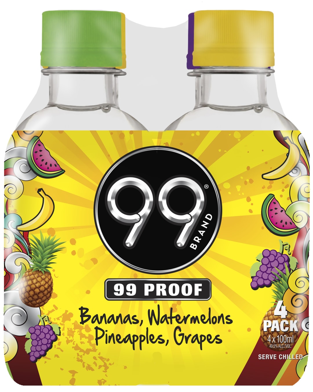 99 Brand Variety Liqueur 4 Pack 100ml 99 Proof