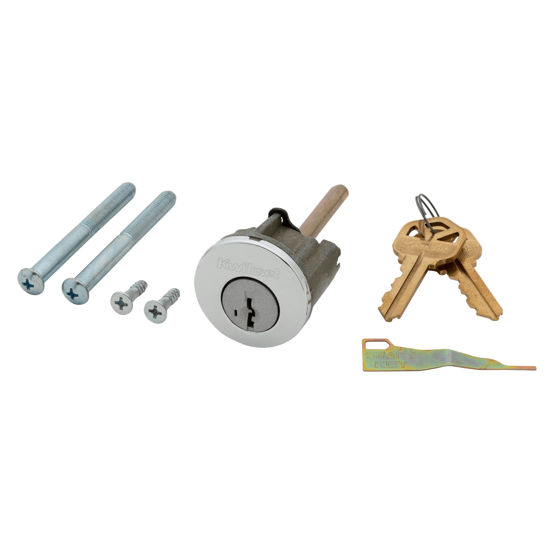 SmartKey Cylinder for Deadbolt in Polished Chrome Finish