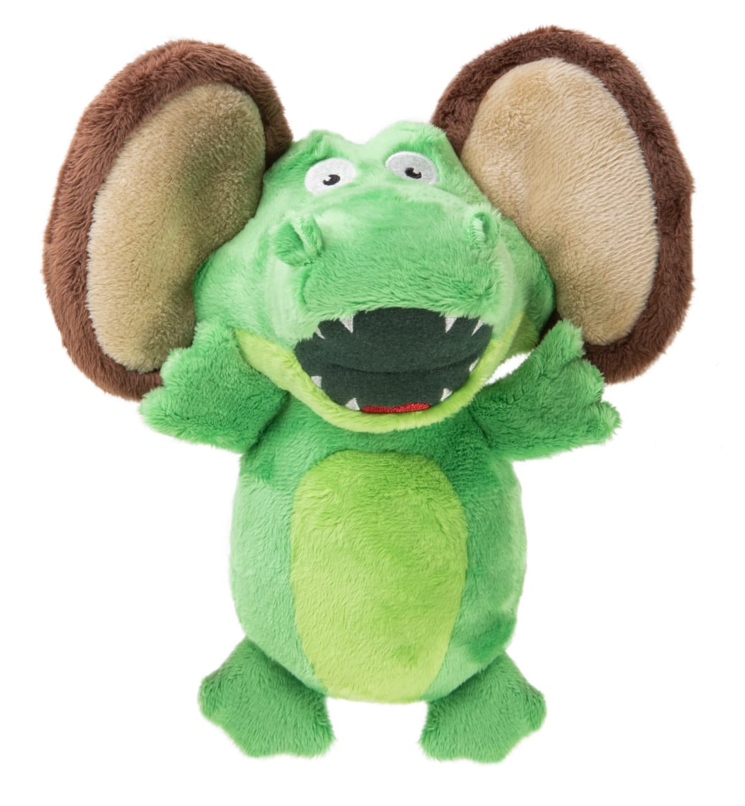 goDog Flips Gator Monkey Silent Squeak Plush Dog Toy With Chew Guard Technology, Large