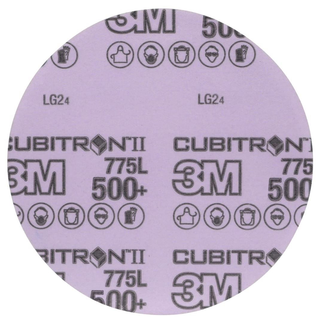 3M™ Cubitron™ II Stikit™ Film Disk 775L, 500+ 3MIL, 125 mm, Die 500X, Linered