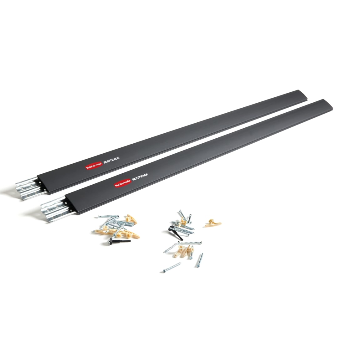 Rubbermaid Garage FastTrack 48 in. Hang Rail, 2-Pack, Black
