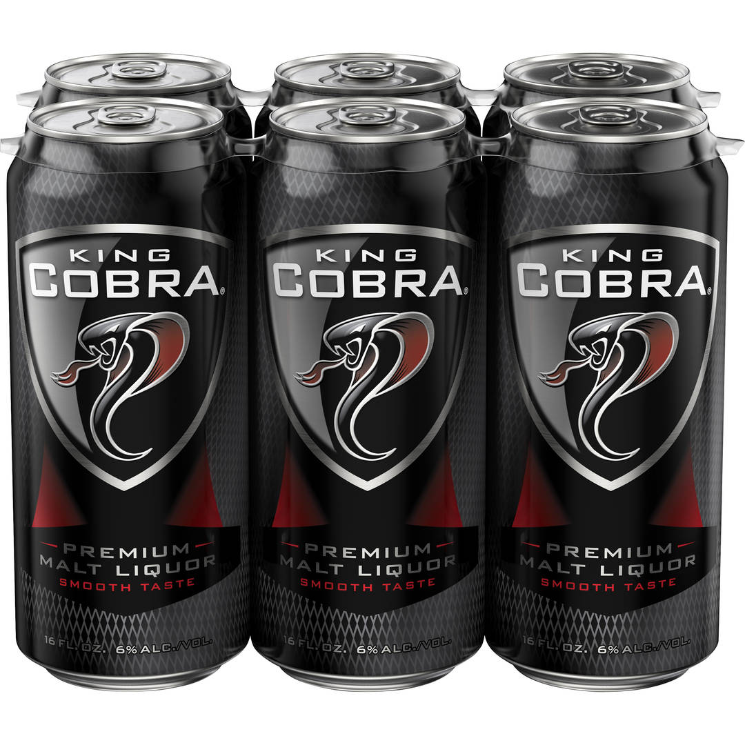 King Cobra Premium Malt Liquor, 6 Pack 16 fl. oz. Cans, 6.0% ABV