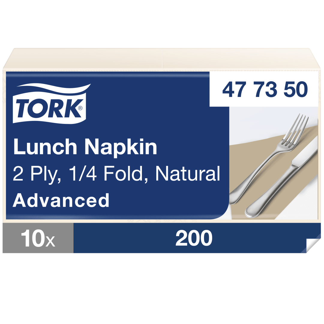 Tork Natural Lunch Napkin 100% recycled 4F – Paperpack