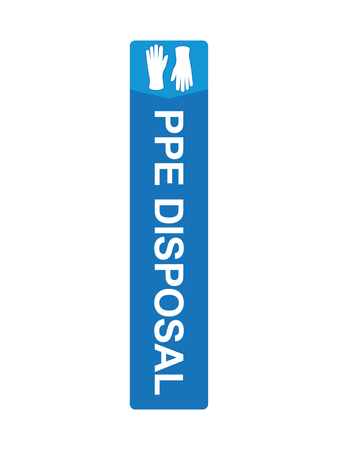  WASTE WATCHER - Label - PPE Disposal Gloves - Blue