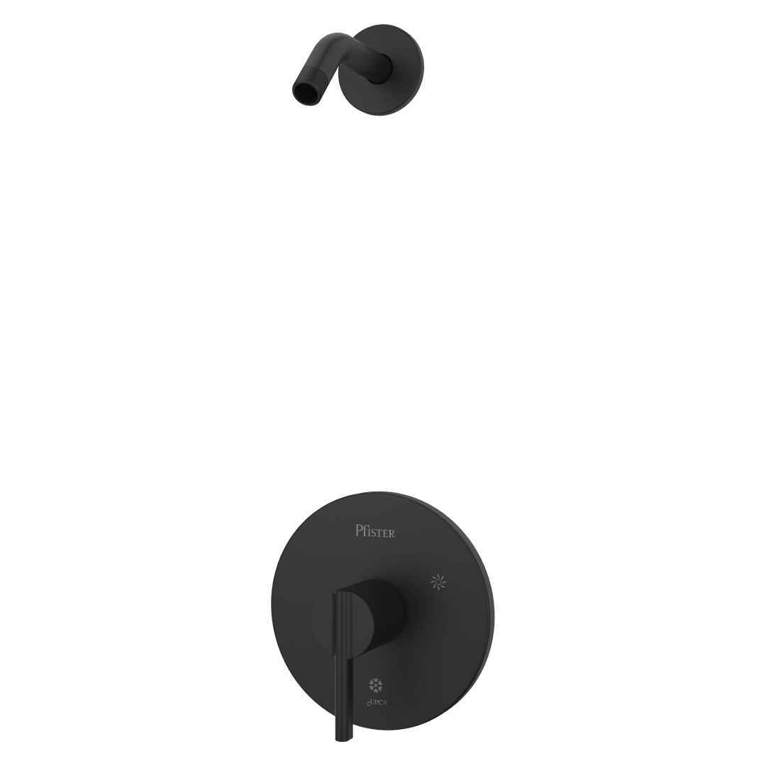 Brislin Shower trim, Showerhead not Included in Matte Black
