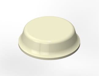 3M™ Bumpon™ SJ5012 Elastikpuffer, Weiß, 12,7 x 3,5 mm, Klebstoff Natur-Kautschuk R-30