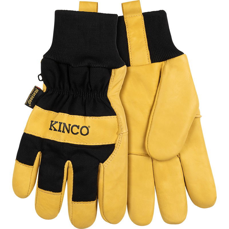 Lined Grain Deerskin Palm with Knit Wrist