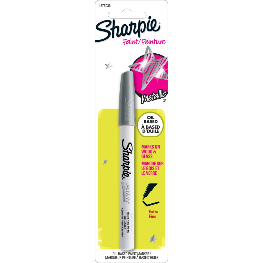 Sharpie® Oil-Based Paint Marker, Extra Fine Point, Silver, 1 Count