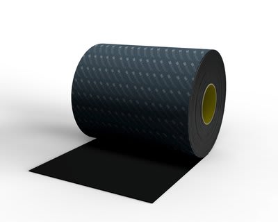 3M™ Bumpon™ SJ6208 Elastikpuffer Rollenware, Schwarz, 228,6 mm x 0,91 m, 3,2 mm, Klebstoff Synthese-Kautschuk R-25, Muster