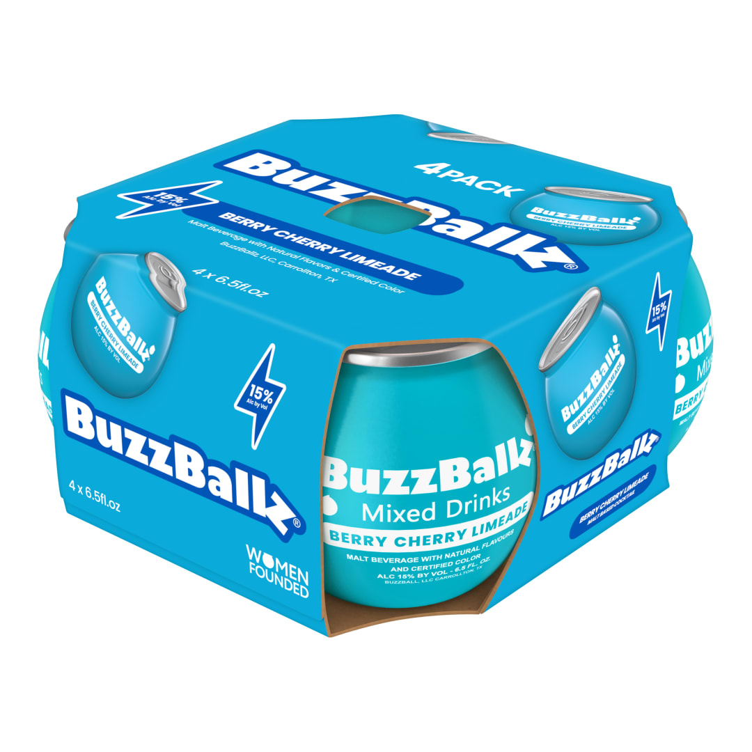 BuzzBallz Cherry Limeade Malt Beverage 4 Pack 6.5fl oz 30 Proof