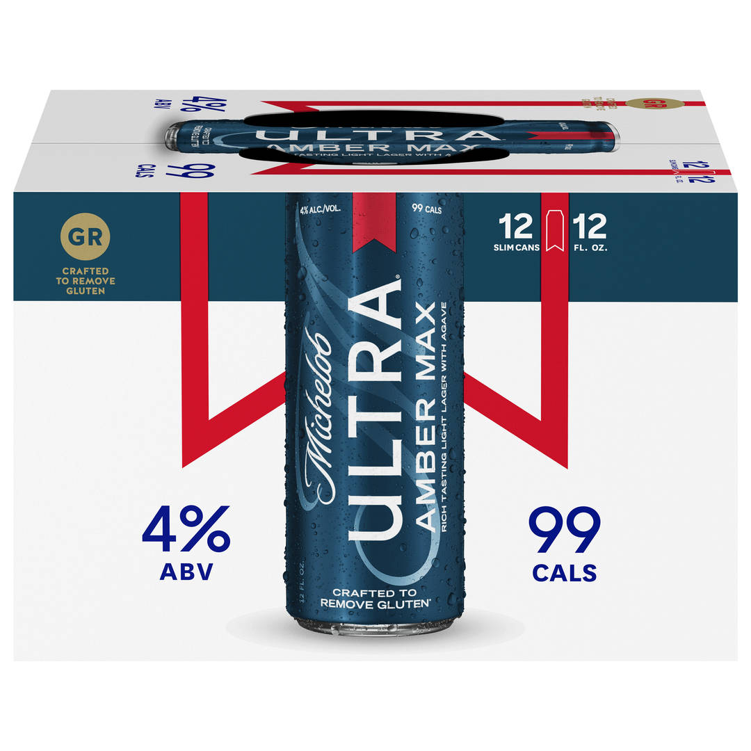 Michelob ULTRA Amber Max American Lager Beer 12 Pack, 12 fl oz Cans