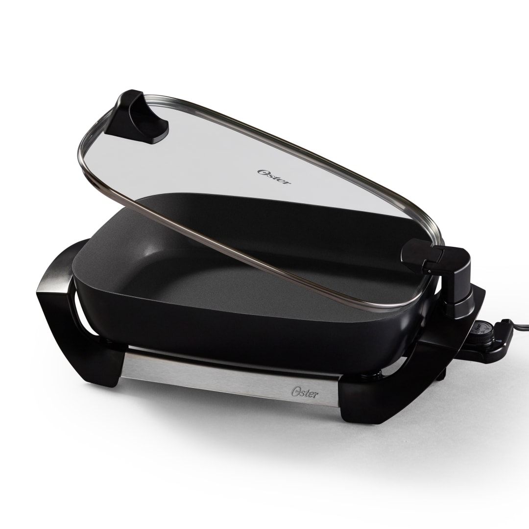 Oster® DiamondForce™ 12-Inch x 16-Inch Nonstick Electric Skillet with Hinged Lid
