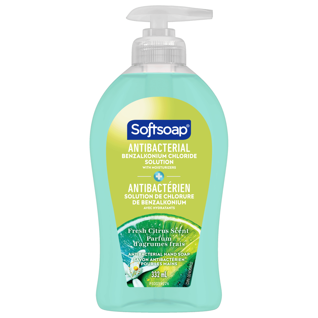 Softsoap Antibacterial Liquid Hand Soap Pump, Fresh Citrus - 332 ML