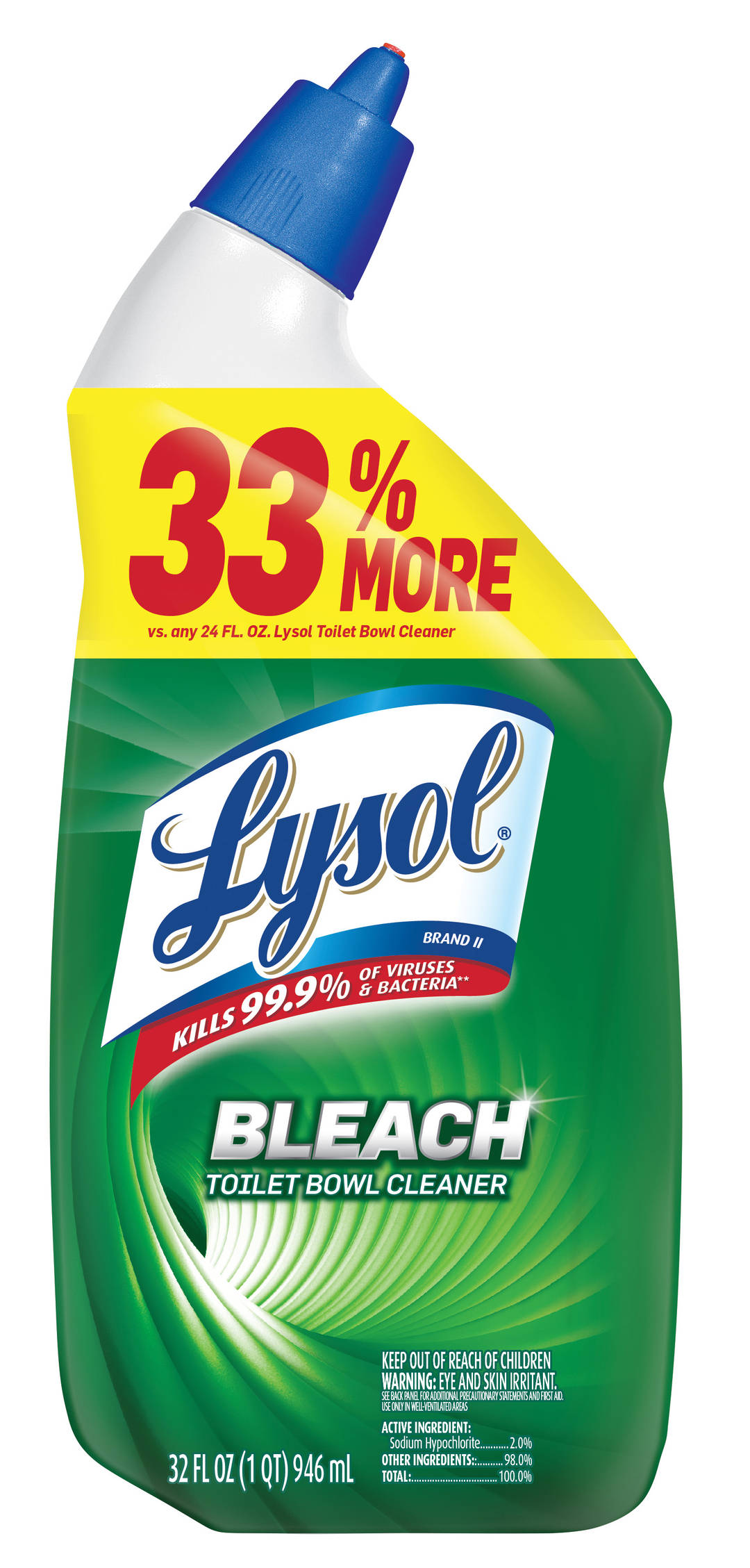 LYSOL® Toilet Bowl Cleaner - with Bleach 6/32 oz.
