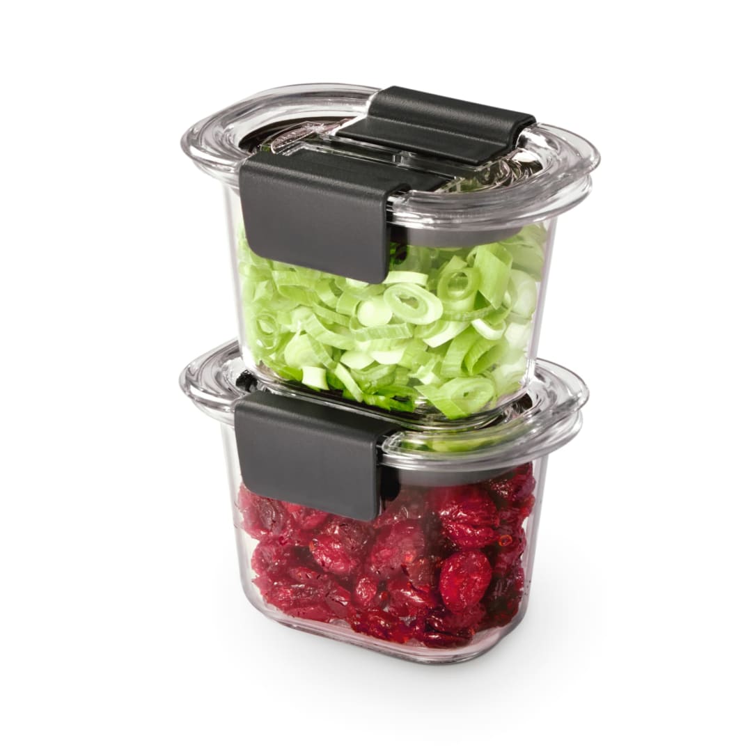 Rubbermaid Brilliance 0.5-Cup Rectangle Food Storage Container, 2 Pack