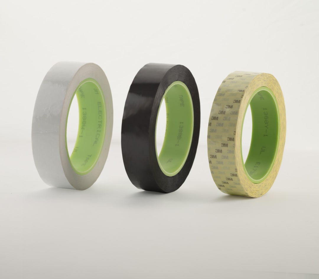 3M™ Polyester Film Tape 1388, 1388Y-1, Yellow, 1219 mm x 66 m, Paper Core, 3 Rolls/Carton