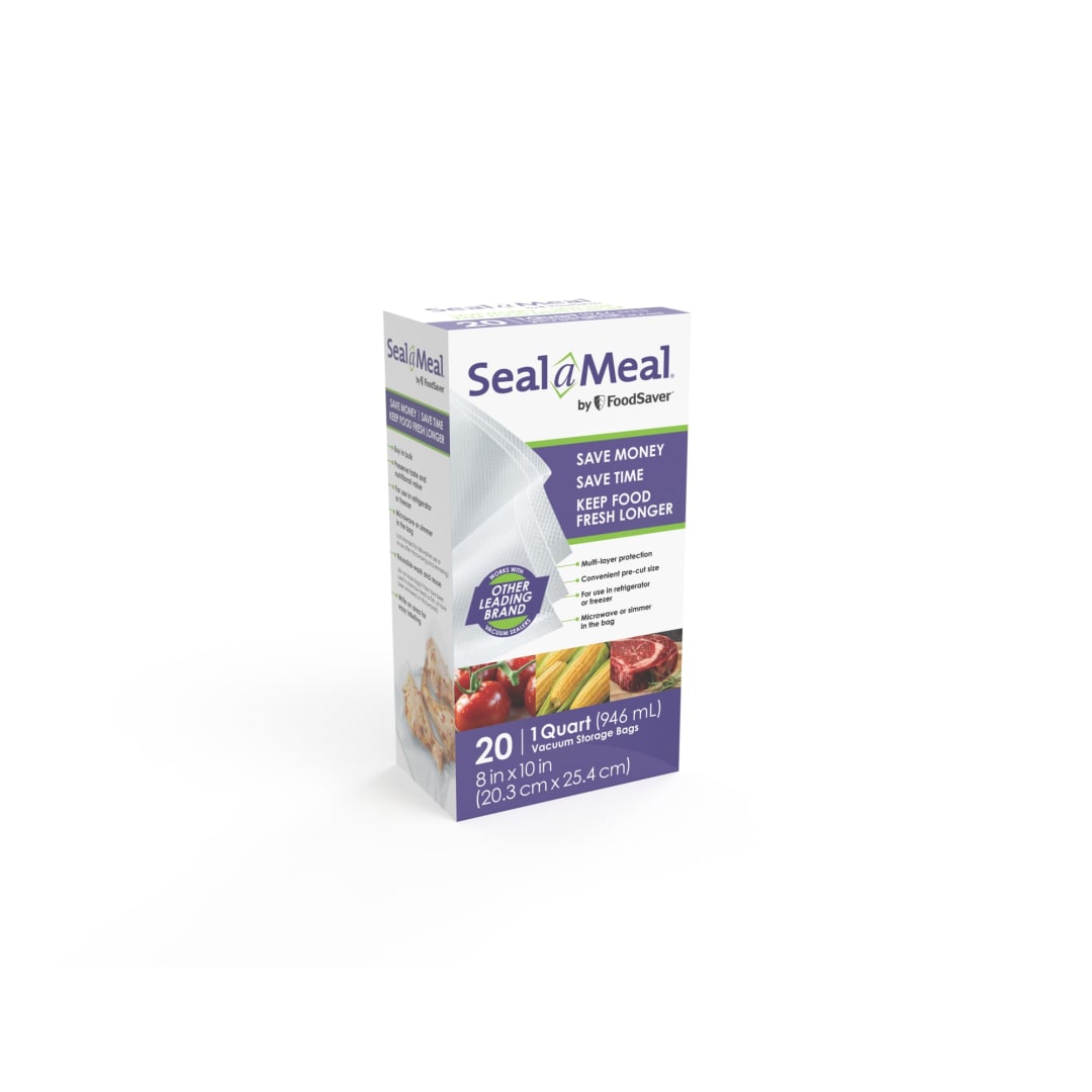 Seal-a-Meal 1 Qt. Vacuum Seal Bags for Seal-a-Meal and Foodsaver® Vacuum Sealers, 20 Pack