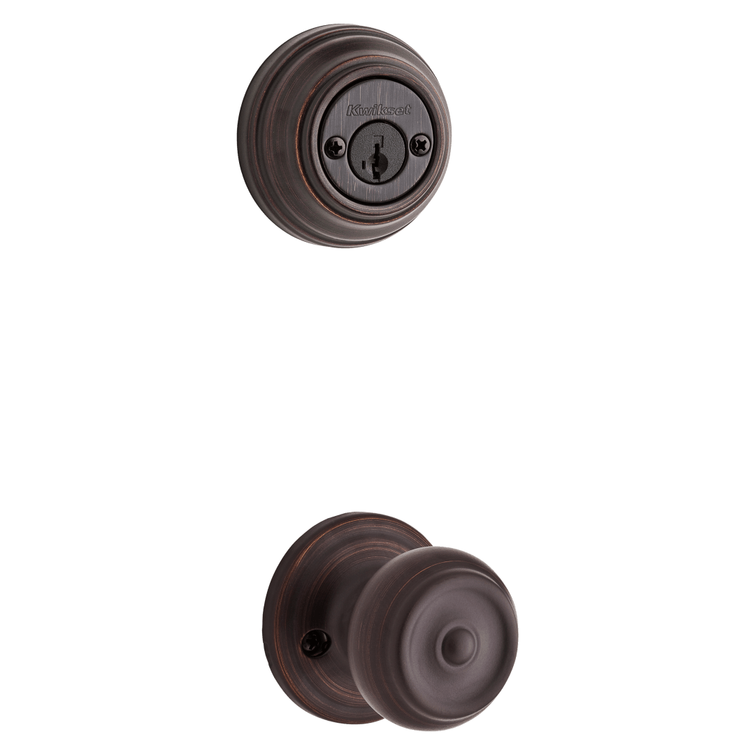 966 Double Cylinder Interior Pack w/Phoenix Knob featuring SmartKey Security™ for Signature Series Handlesets in Venetian Bronze
