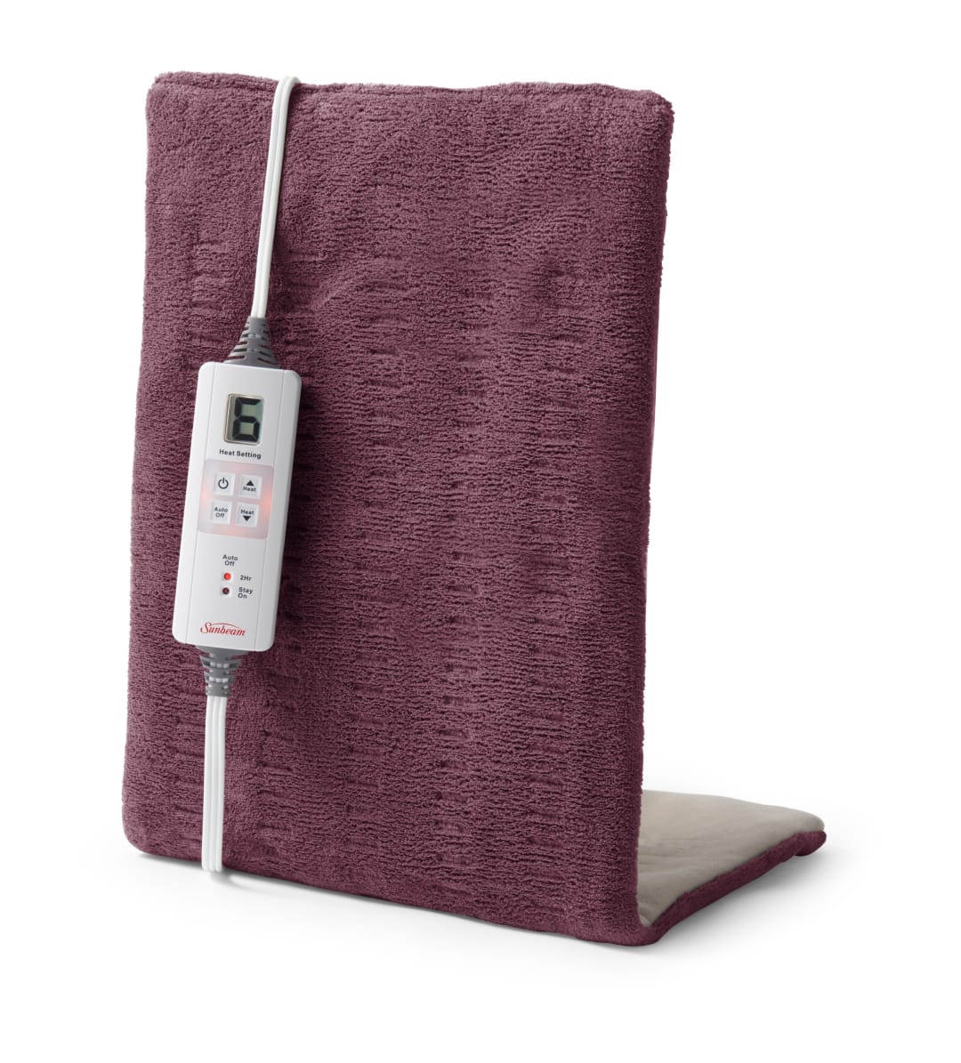 HEAT PAD SBM KNG XPRS PLUSH.LCD 6HS.BURG