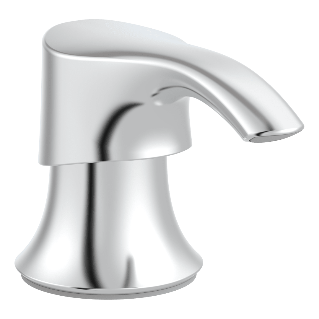 Pfister Transitional Round Soap Dispenser with SoloTilt™ in Polished Chrome