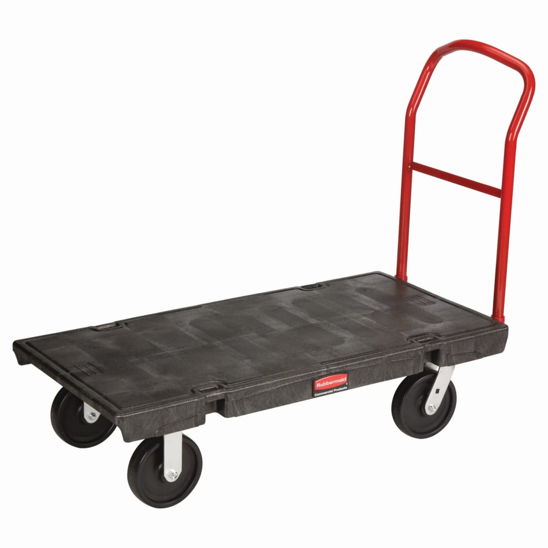 Heavy Duty Platform Truck, 24 In x 48 In with 8 In Polyolefin Casters