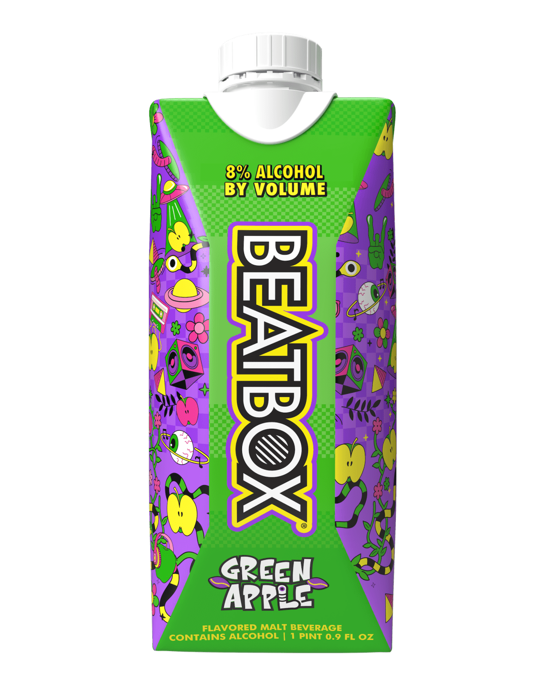 BeatBox Green Apple Malt Party Punch Cocktail, 8% ABV, 500ml