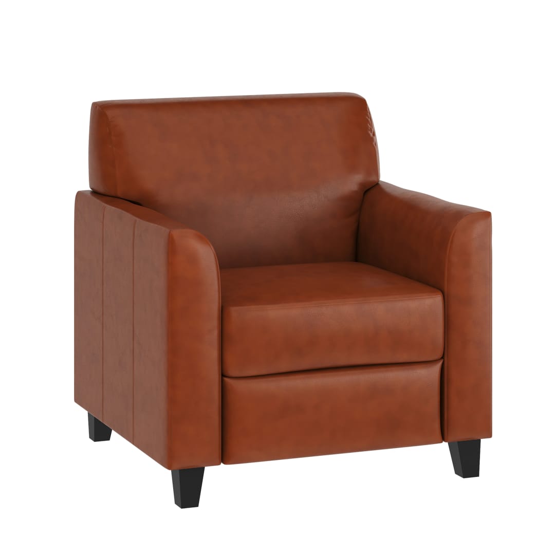 HERCULES Diplomat Series Cognac LeatherSoft Chair