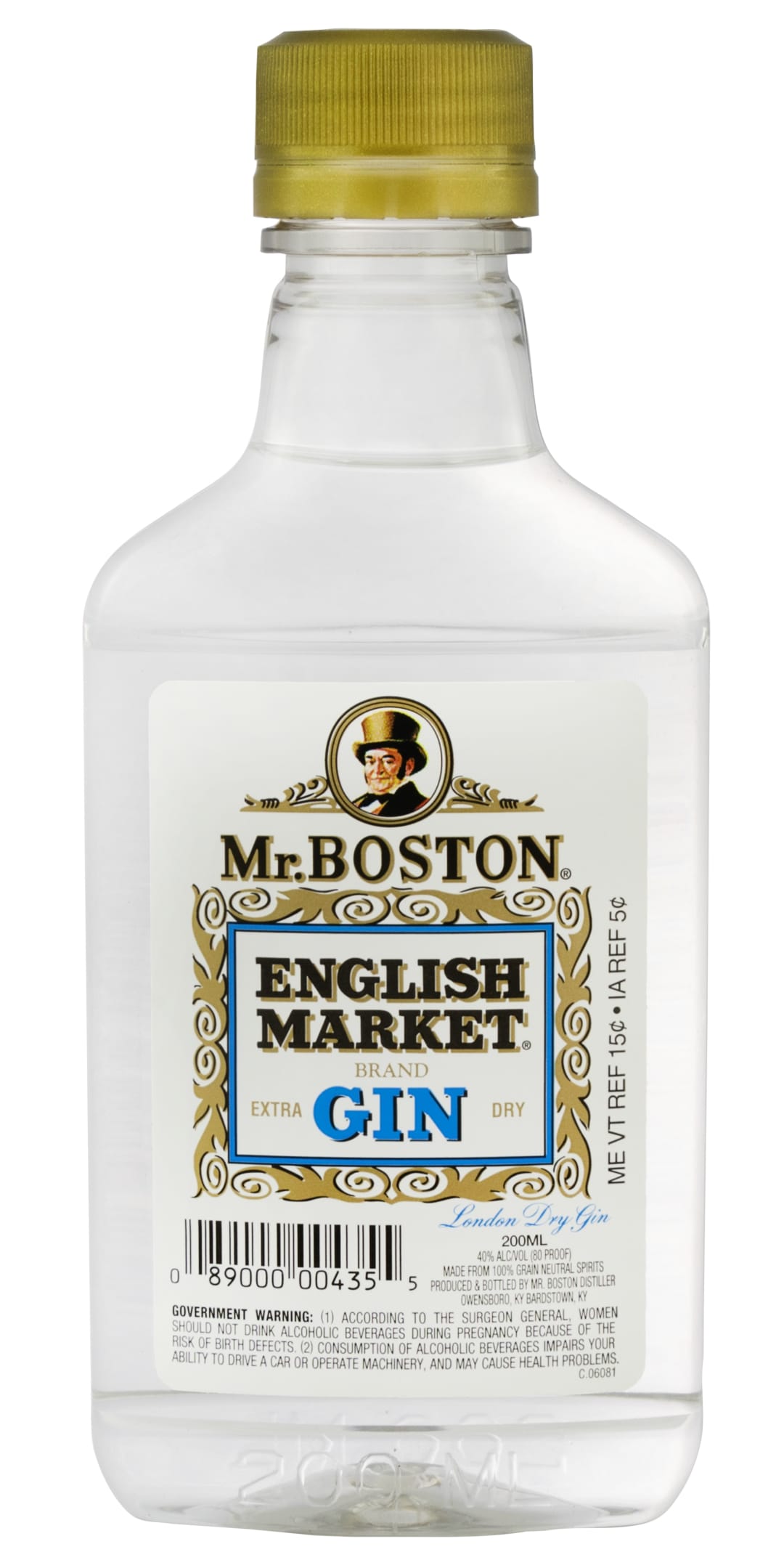 Mr. Boston English Market Extra Dry Gin 200ml 80 Proof